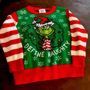 Toddler Grinch Christmas Sweater- 4T